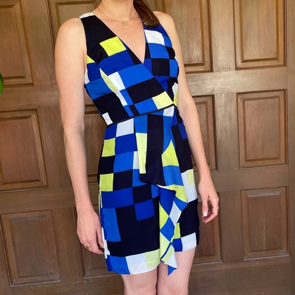 Milly Rectangle Print Anita Cascade Dress size 0 - Picture 8 of 10